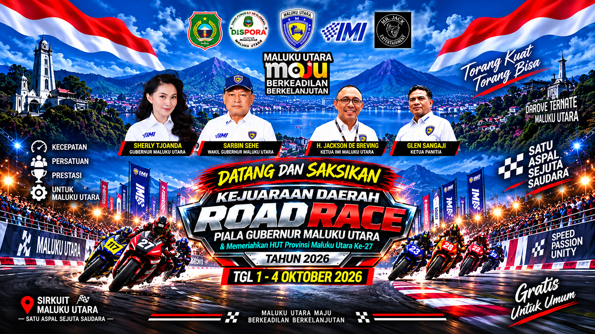 Kejuaraan Daerah Road Race Piala Gubernur Maluku Utara 2026 Siap Digelar