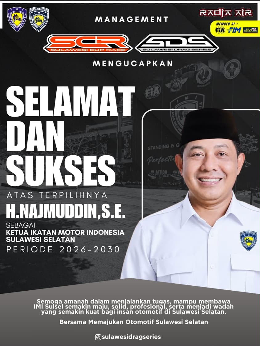H. Najmuddin Terpilih Pimpin IMI Sulsel Periode 2026-2030