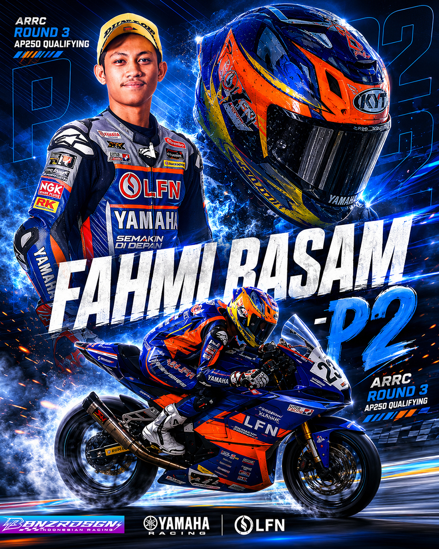Fahmi Bassam Tembus Barisan Depan, Start Posisi Kedua AP250 ARRC Jepang 2026