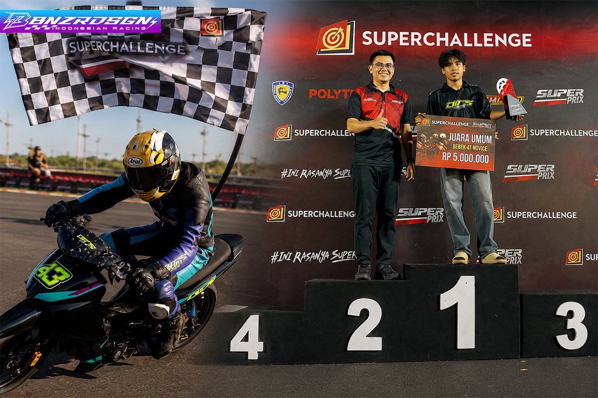 Reykat Yusuf Fadilah Borong Dua Kemenangan, Juara Umum 4 Tak Novice Superprix GBT