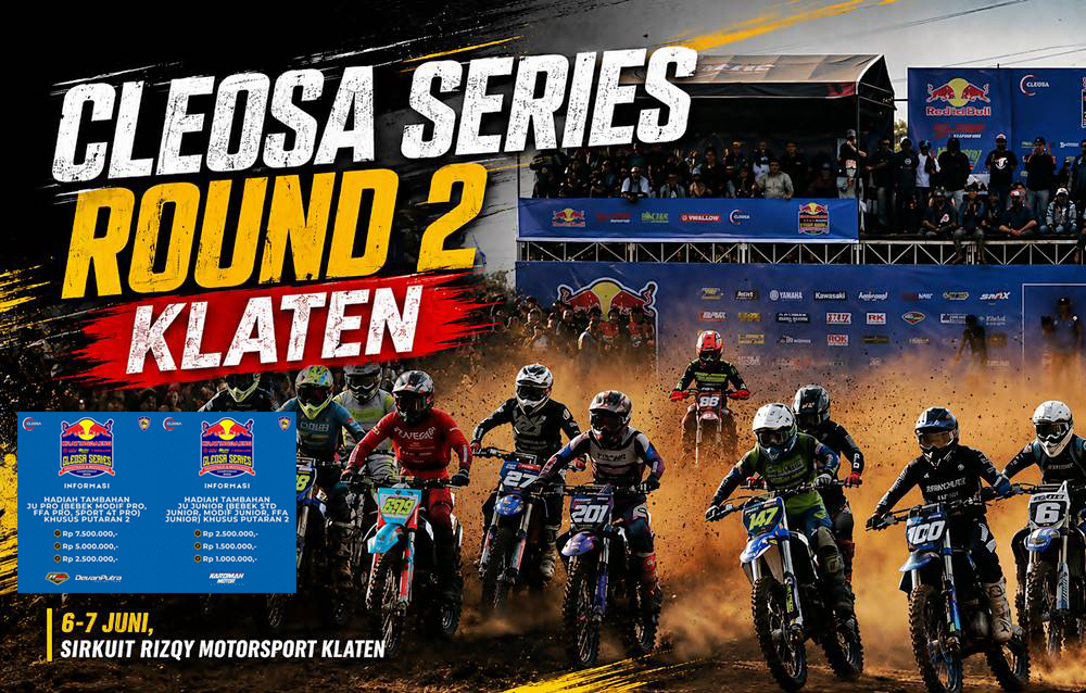 Bonus Juara Umum Naik! Cleosa Series Round 2 Klaten Tebar Hadiah Tambahan Rp20 Juta