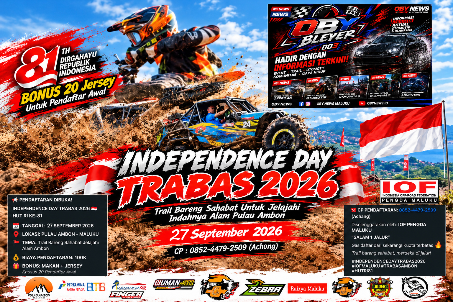 Bukan Cuman Uji Nyali, Trabas Ketemu Race, Konsep Baru Siap Ramaikan Dunia Offroad Ambon