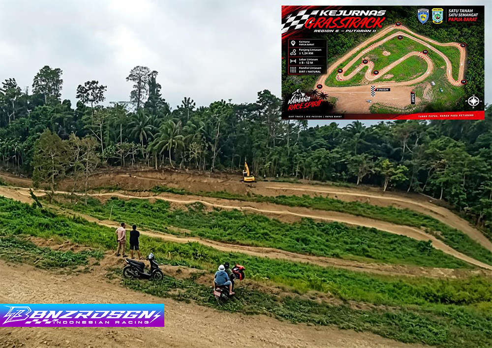 Bedah Sirkuit Coa Kaimana: 19 Tikungan Jadi Ujian Berat Kejurnas Grasstrack Region VI
