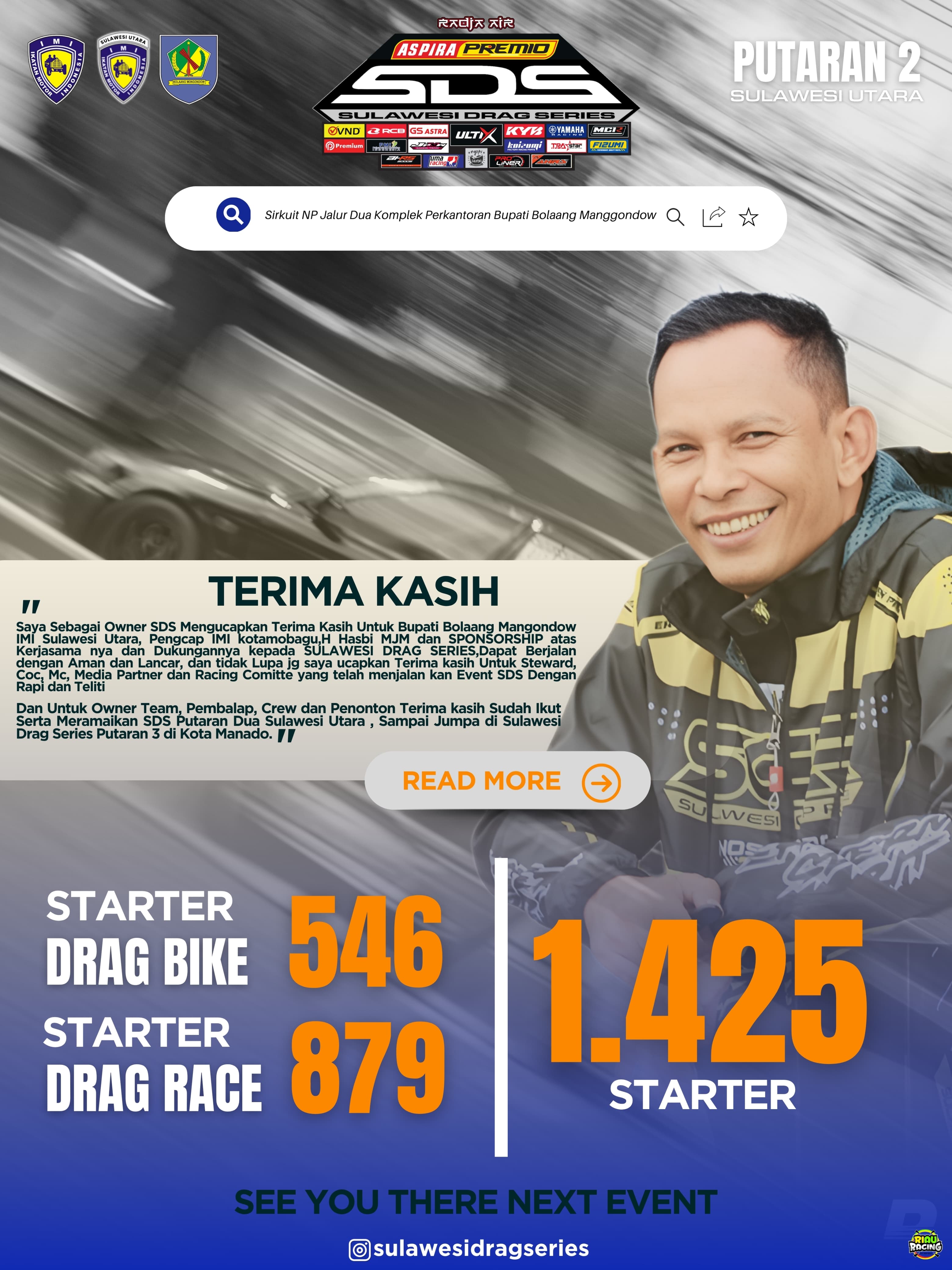 Luar Biasa! SDS Putaran 2 Catat 1.425 Starter di Bolaang Mongondow, Owner Sampaikan Ucapan Terima Kasih
